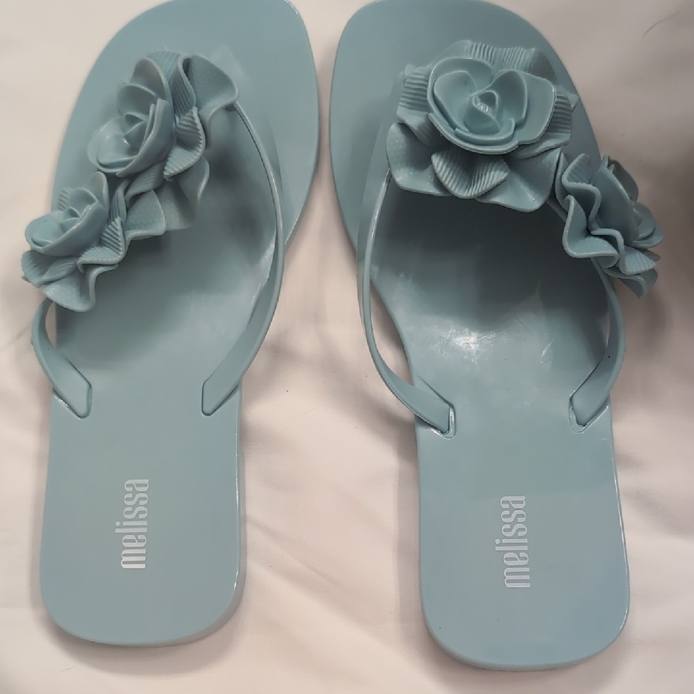 Melissa Blue Sandals Minimalist Slide